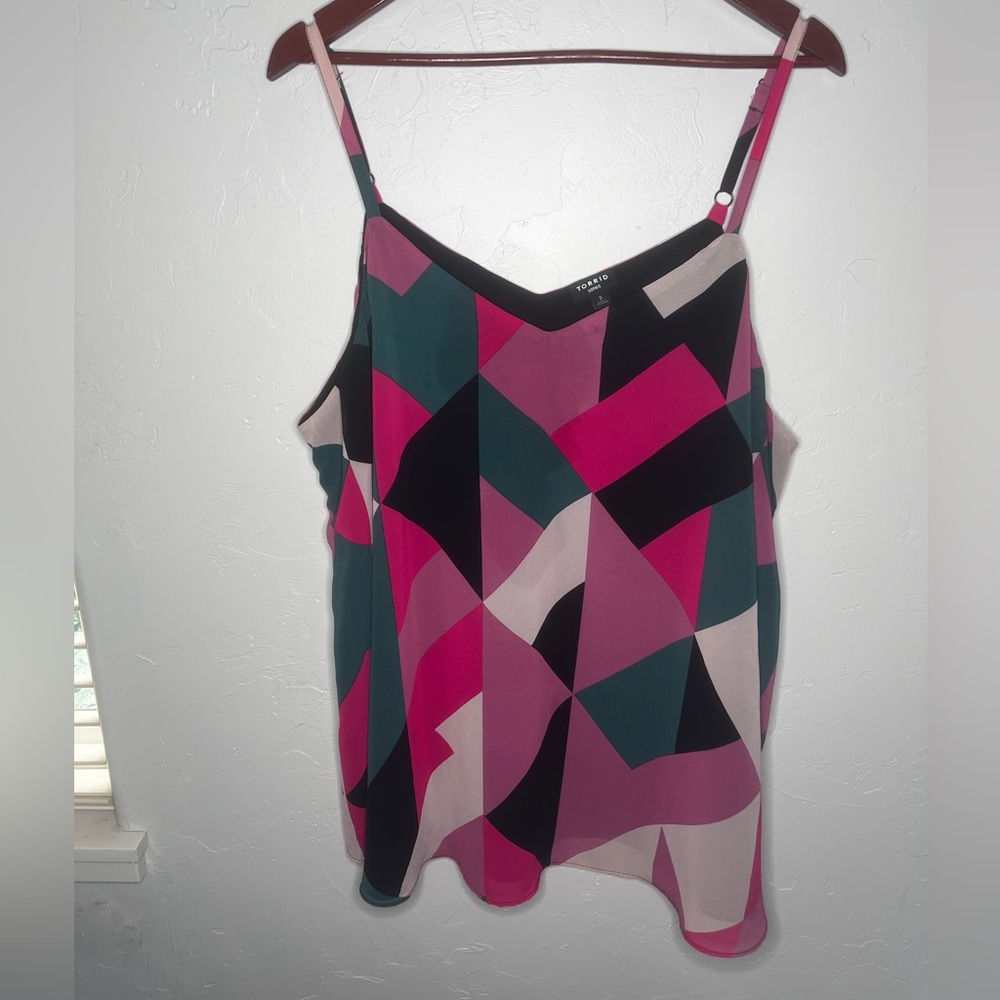 Torrid Sofie Chiffon Swing‎ Cami Geometric 3XL - Picture 2 of 6